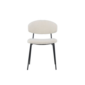 Chico – Chaise de salle à manger – Blanc, Noir – 59 x 79 x 50 cm