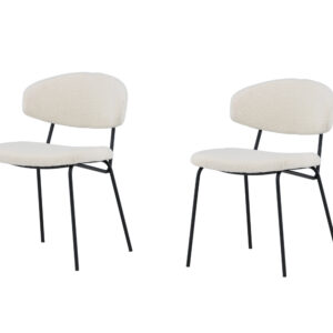 Chico – Chaise de salle à manger – Blanc, Noir – 59 x 79 x 50 cm