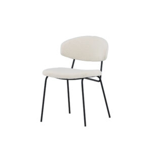 Chico – Chaise de salle à manger – Blanc, Noir – 59 x 79 x 50 cm