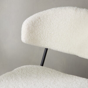 Chico – Chaise de salle à manger – Blanc, Noir – 59 x 79 x 50 cm