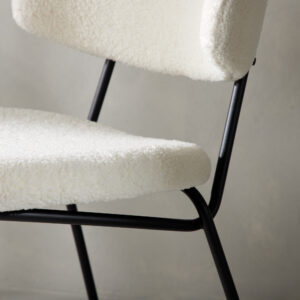 Chico – Chaise de salle à manger – Blanc, Noir – 59 x 79 x 50 cm