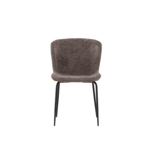 Modesto – Chaise de salle à manger – Noir, Marron – 54 x 80 x 48 cm