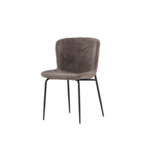 Modesto – Chaise de salle à manger – Noir, Marron – 54 x 80 x 48 cm