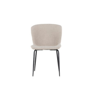 Modesto – Chaise de salle à manger – Beige, Noir – 54 x 80 x 48 cm