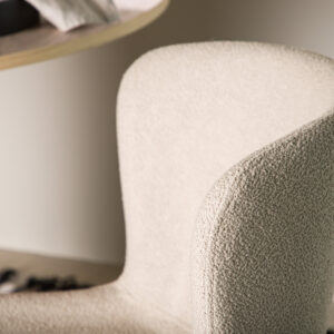 Modesto – Chaise de salle à manger – Beige, Noir – 54 x 80 x 48 cm