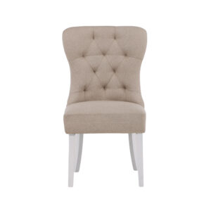 Vista – Chaise de salle à manger – Beige, Blanc – 68 x 101 x 55 cm