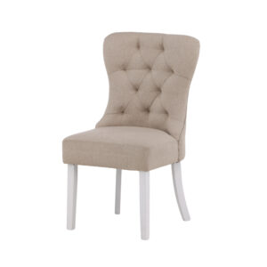 Vista – Chaise de salle à manger – Beige, Blanc – 68 x 101 x 55 cm