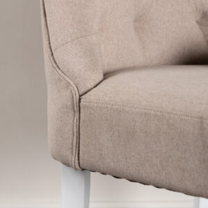 Vista – Chaise de salle à manger – Beige, Blanc – 68 x 101 x 55 cm