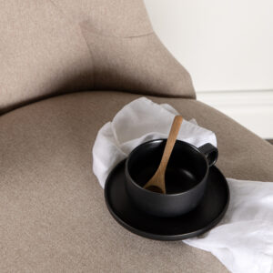 Vista – Chaise de salle à manger – Beige, Blanc – 68 x 101 x 55 cm