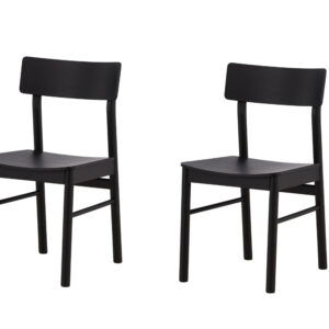 Montros – Chaise de salle à manger – Noir – 48 x 82 x 46 cm