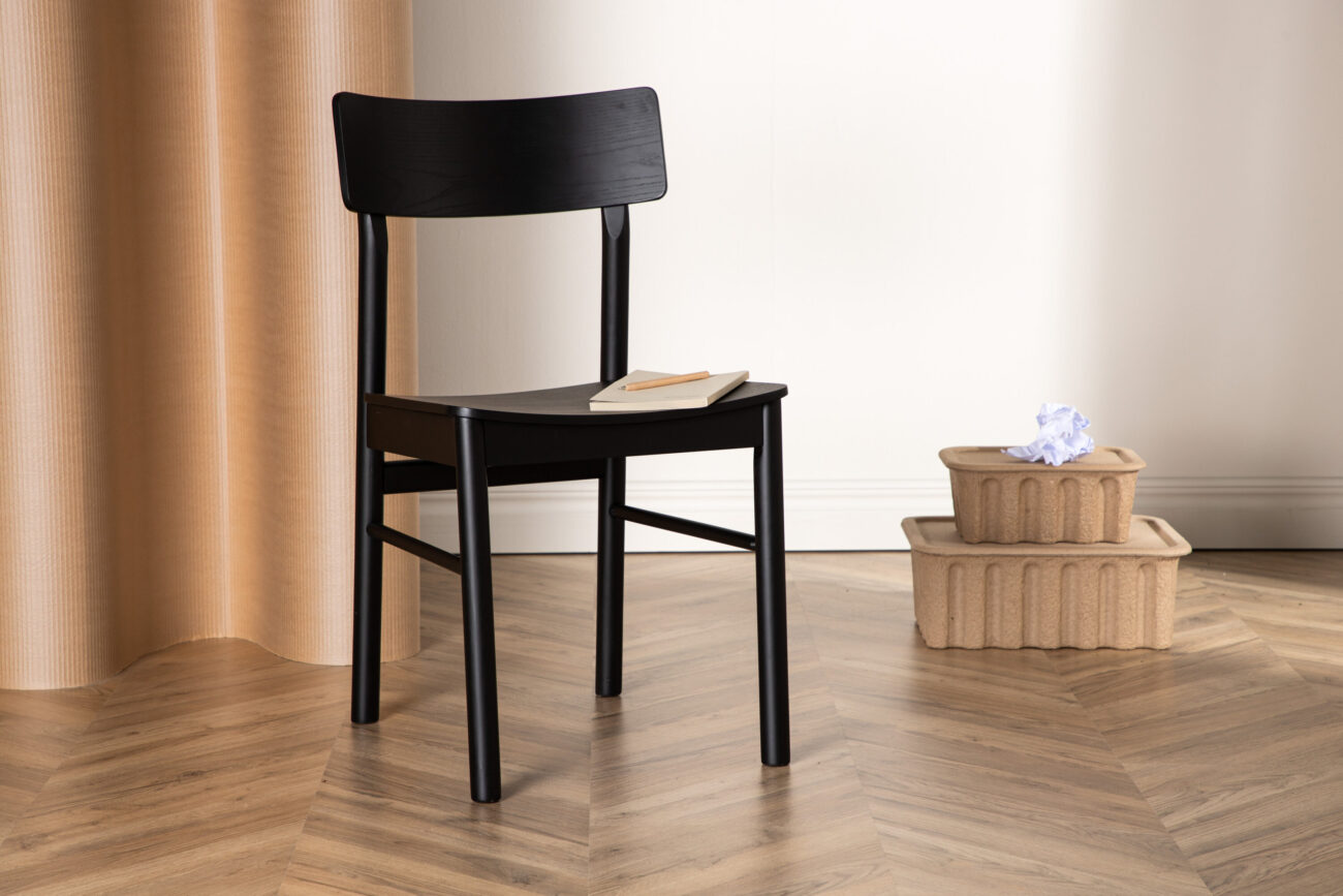 Montros – Chaise de salle à manger – Noir – 48 x 82 x 46 cm