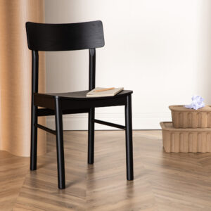 Montros – Chaise de salle à manger – Noir – 48 x 82 x 46 cm