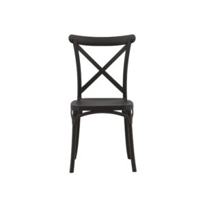 Crosett – Chaise de salle à manger – Noir – 55 x 90 x 52 cm