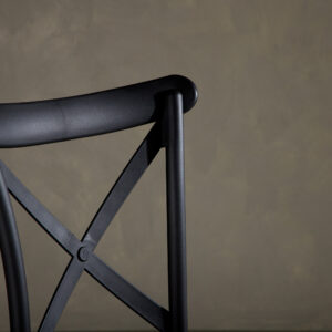 Crosett – Chaise de salle à manger – Noir – 55 x 90 x 52 cm