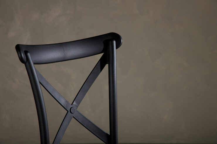 Crosett – Chaise de salle à manger – Noir – 55 x 90 x 52 cm