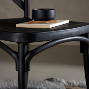 Crosett – Chaise de salle à manger – Noir – 55 x 90 x 52 cm