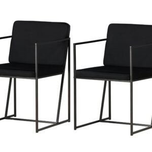 Richmond – Chaise de salle à manger – Noir – 55 x 82 x 52 cm