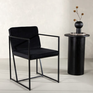 Richmond – Chaise de salle à manger – Noir – 55 x 82 x 52 cm