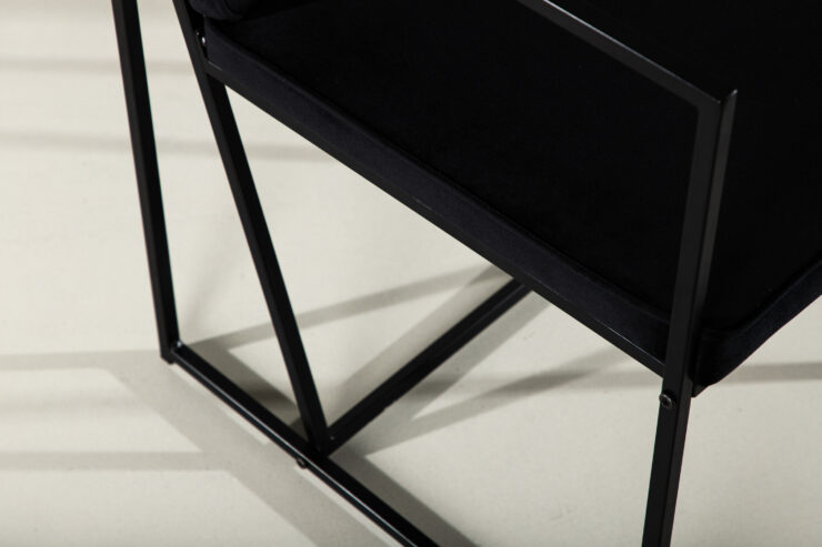 Richmond – Chaise de salle à manger – Noir – 55 x 82 x 52 cm