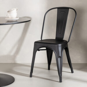 Tempe – Chaise de salle à manger – Noir – 53 x 85 x 45 cm