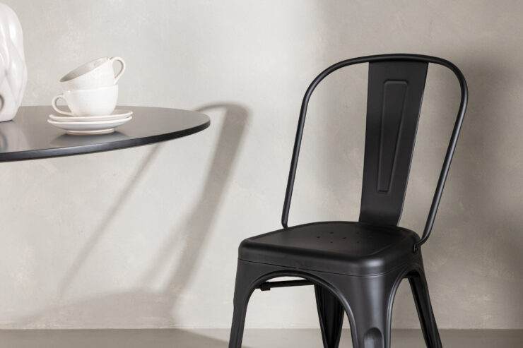Tempe – Chaise de salle à manger – Noir – 53 x 85 x 45 cm