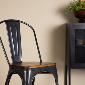 Tempe – Chaise de salle à manger – Noyer, Gris foncé – 53 x 85 x 45 cm