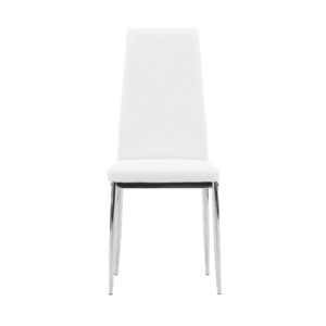 Pastill – Chaise de salle à manger – Argenté, Blanc – 45 x 99 x 42 cm