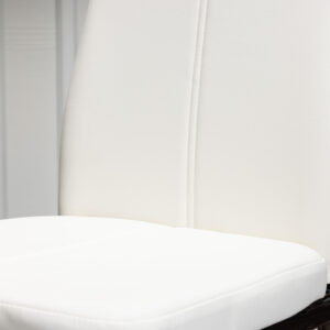 Pastill – Chaise de salle à manger – Argenté, Blanc – 45 x 99 x 42 cm