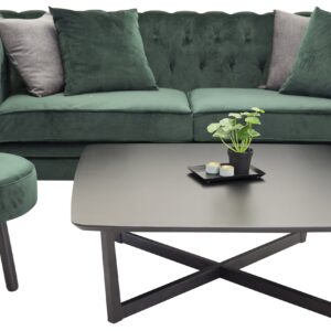 Velvet – Canapé 3 places – Vert, Naturel, Naturel foncé – 88 x 80 x 217 cm