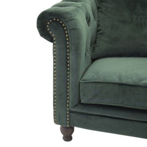 Velvet – Canapé 3 places – Vert, Naturel, Naturel foncé – 88 x 80 x 217 cm