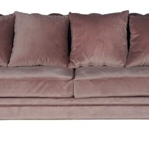 Velvet – Canapé 3 places – Naturel, Rose, Rose poudré – 88 x 80 x 217 cm