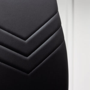 Lily – Chaise de salle à manger – Noir, Argenté – 43 x 89 x 40 cm