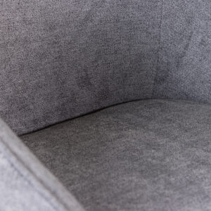 Rosie – Chaise de salle à manger – Noir, Gris – 60 x 88 x 55 cm