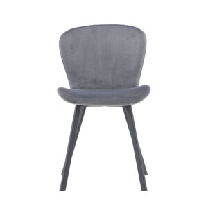 Lilja – Chaise de salle à manger – Noir, Gris – 54 x 80 x 46 cm