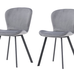 Lilja – Chaise de salle à manger – Noir, Gris – 54 x 80 x 46 cm