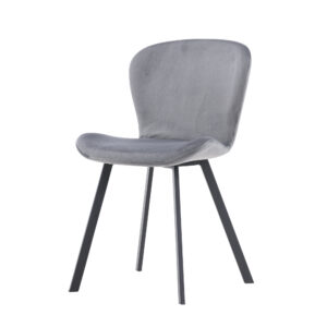 Lilja – Chaise de salle à manger – Noir, Gris – 54 x 80 x 46 cm