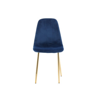 Polar – Chaise de salle à manger – Bleu, Doré – 53 x 88 x 46 cm