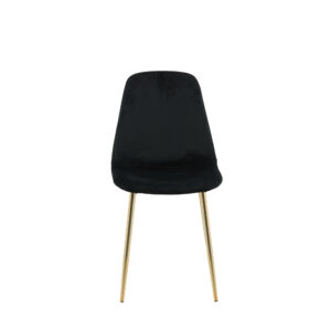 Polar – Chaise de salle à manger – Noir, Doré – 53 x 88 x 46 cm