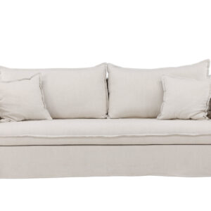 Nova – Canapé 3 places – Beige, Noir – 94 x 90 x 200 cm