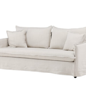 Nova – Canapé 3 places – Beige, Noir – 94 x 90 x 200 cm