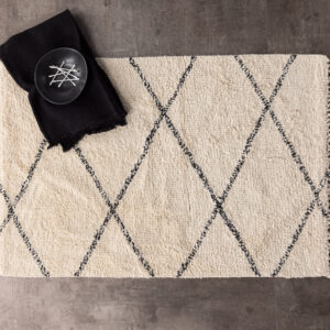 Thelma – Tapis de bain – Noir, Blanc – 80 x 50 cm