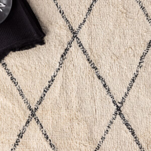 Thelma – Tapis de bain – Noir, Blanc – 80 x 50 cm