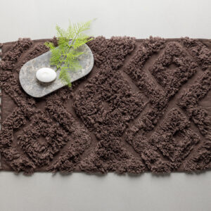 Hilma – Tapis de bain – Marron – 80 x 50 cm