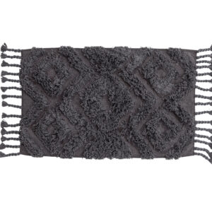 Hilma – Tapis de bain – Gris foncé – 80 x 50 cm