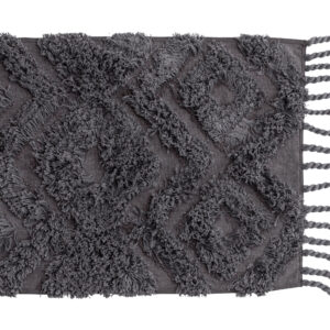 Hilma – Tapis de bain – Gris foncé – 80 x 50 cm