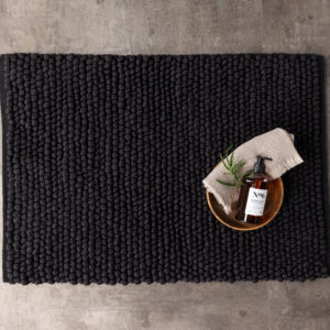 Wilmer – Tapis de bain – Noir – 80 x 50 cm