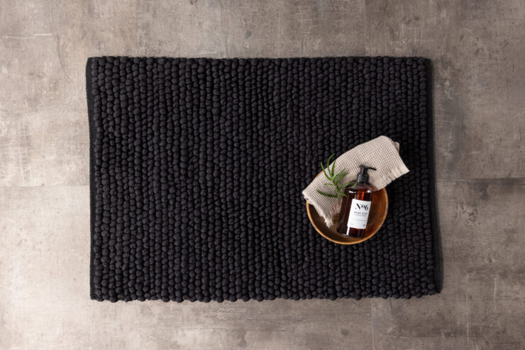Wilmer – Tapis de bain – Noir – 80 x 50 cm