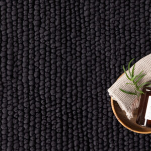 Wilmer – Tapis de bain – Noir – 80 x 50 cm