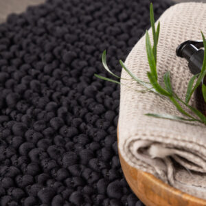 Wilmer – Tapis de bain – Noir – 80 x 50 cm