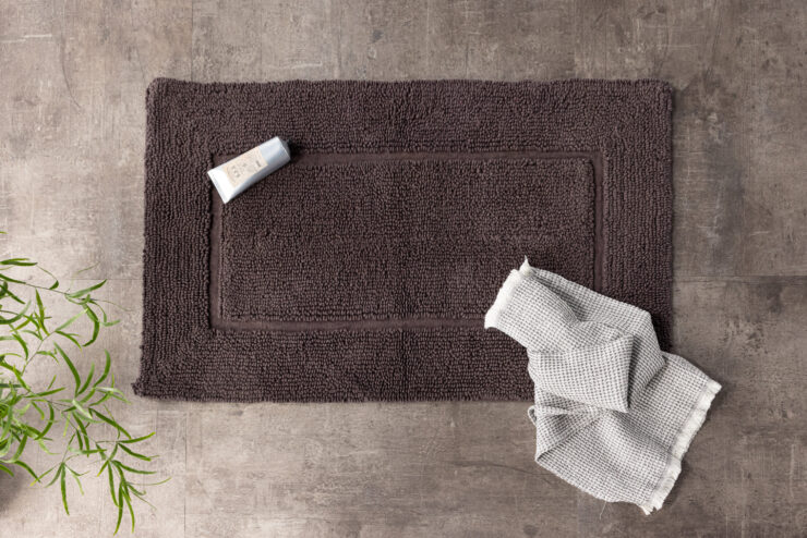 William – Tapis de bain – Gris – 90 x 60 cm
